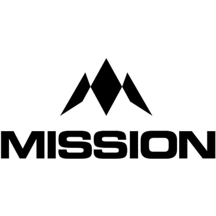 Black and white 'MISSION' logo with a stylized mountain design above the text.