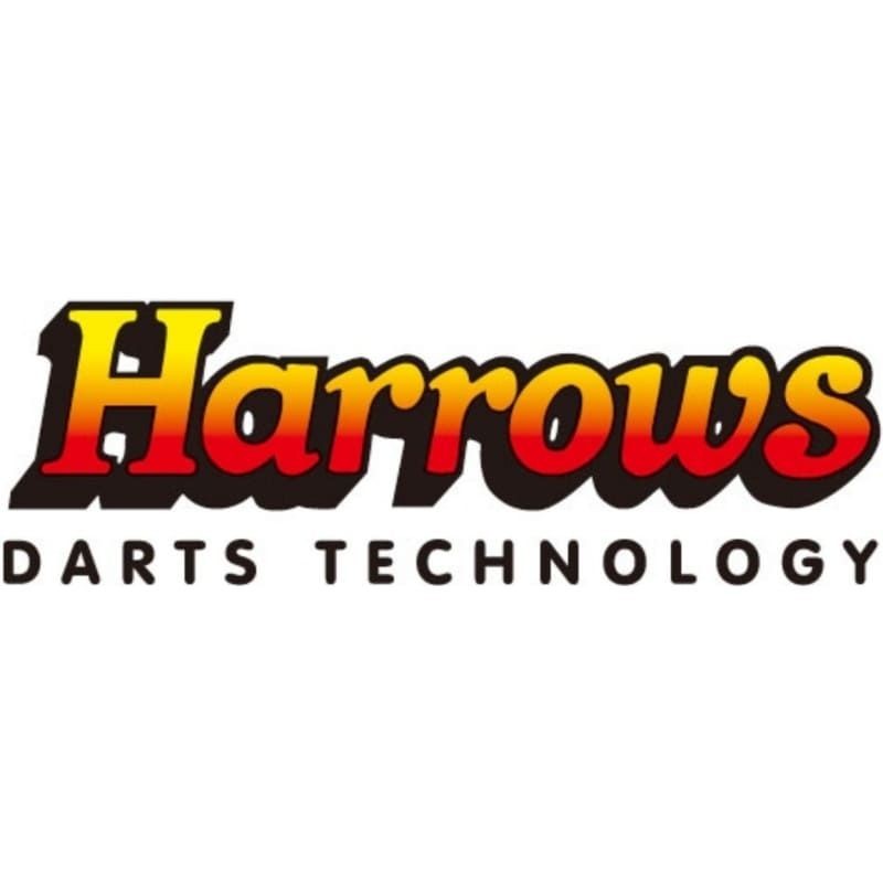 Harrows Darts Technology logo with gradient text effect.